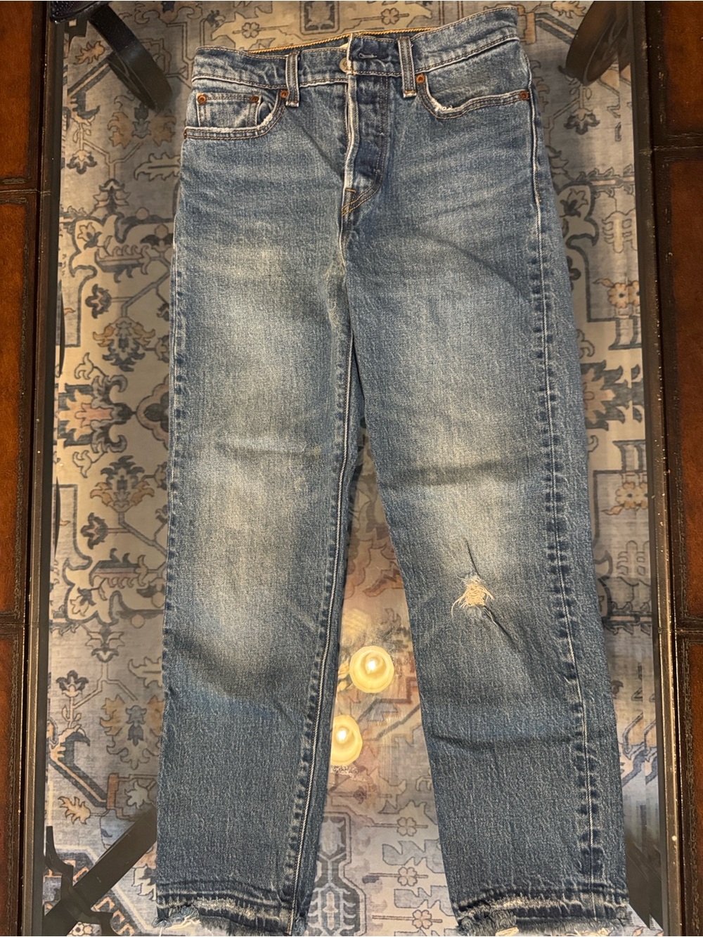 Levi's Light Blue Wedgie Straight Jeans